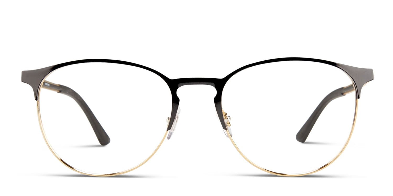 Ray-Ban RX6375 Black, Gold glasses - Black / Gold - Frontal View