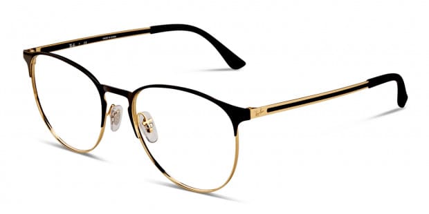 Ray-Ban RX6375 Black/Gold Prescription Eyeglasses