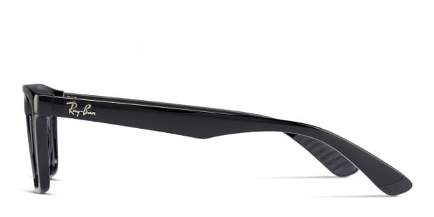 Ray-Ban 7025 Shiny Black Eyeglasses | Includes FREE Rx Lenses