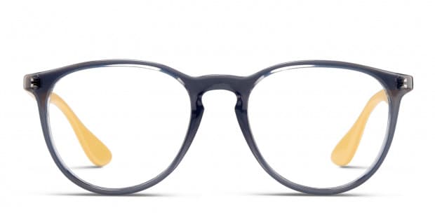 Ray Ban 7046 Gray w Yellow Prescription Eyeglasses