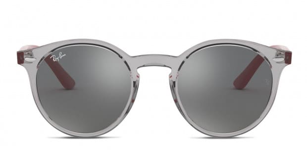 Ray Ban RJ9064S Kids Gray Clear Red Prescription eyeglasses