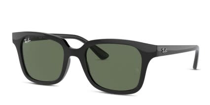 Ray-Ban RJ9071S Kids Shiny Black/Green glasses - Shiny Black / Green - Angle View