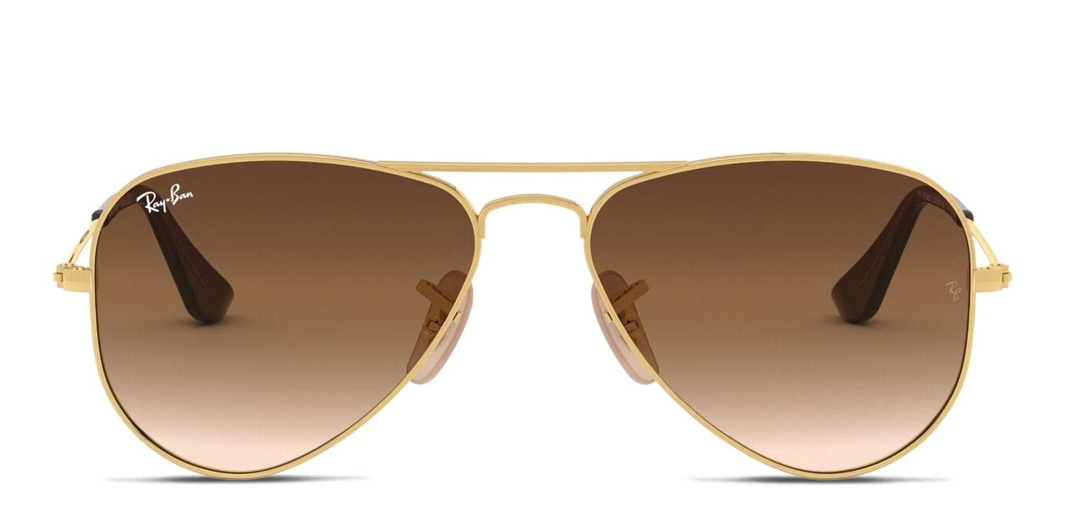 Ray-Ban RJ9506S Kids Gold, Brown glasses - Gold / Brown - Frontal View