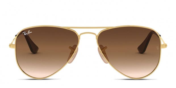Ray Ban RJ9506S Kids Gold Brown Prescription Sunglasses 50 Off Lenses