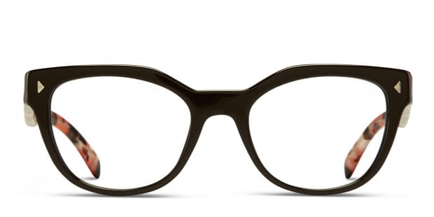 Prada PR 21SV Brown w/Red Prescription Eyeglasses