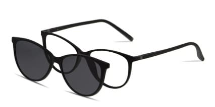 Collective Black w/Clip-on glasses - Black - Angle View