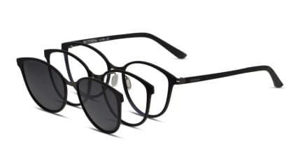Multiverse Black w/Clip-on glasses - Black - Angle View