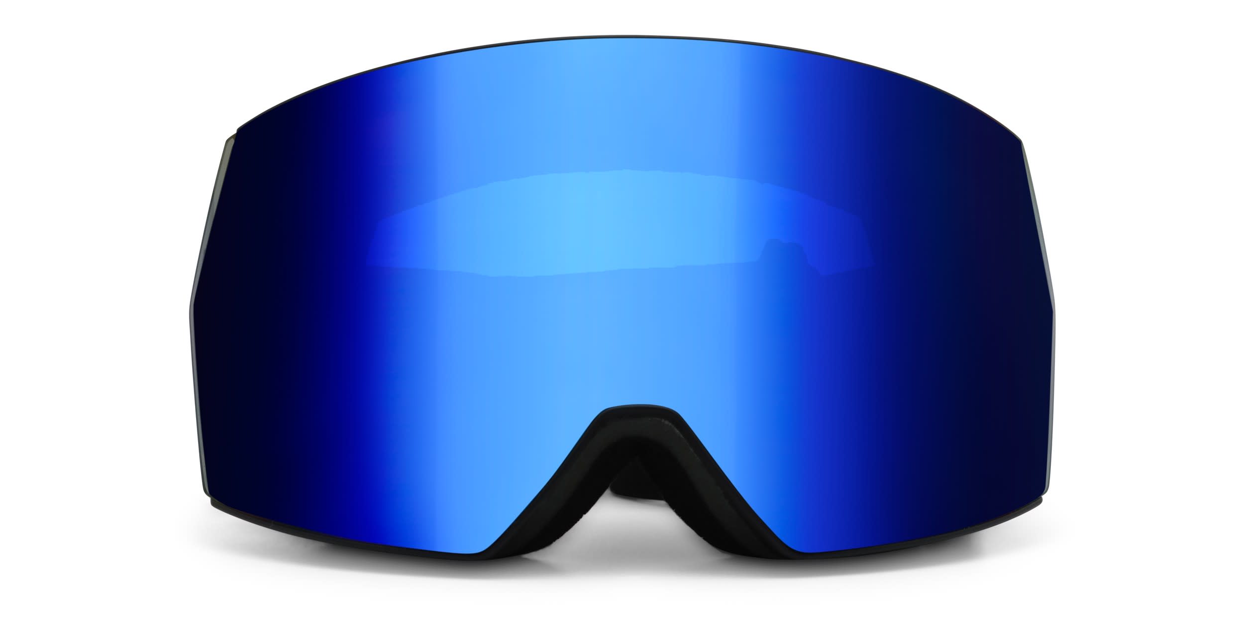Revel Aspen Ski Goggles w/Clip-in Black, Blue glasses - Black / Blue - Frontal View
