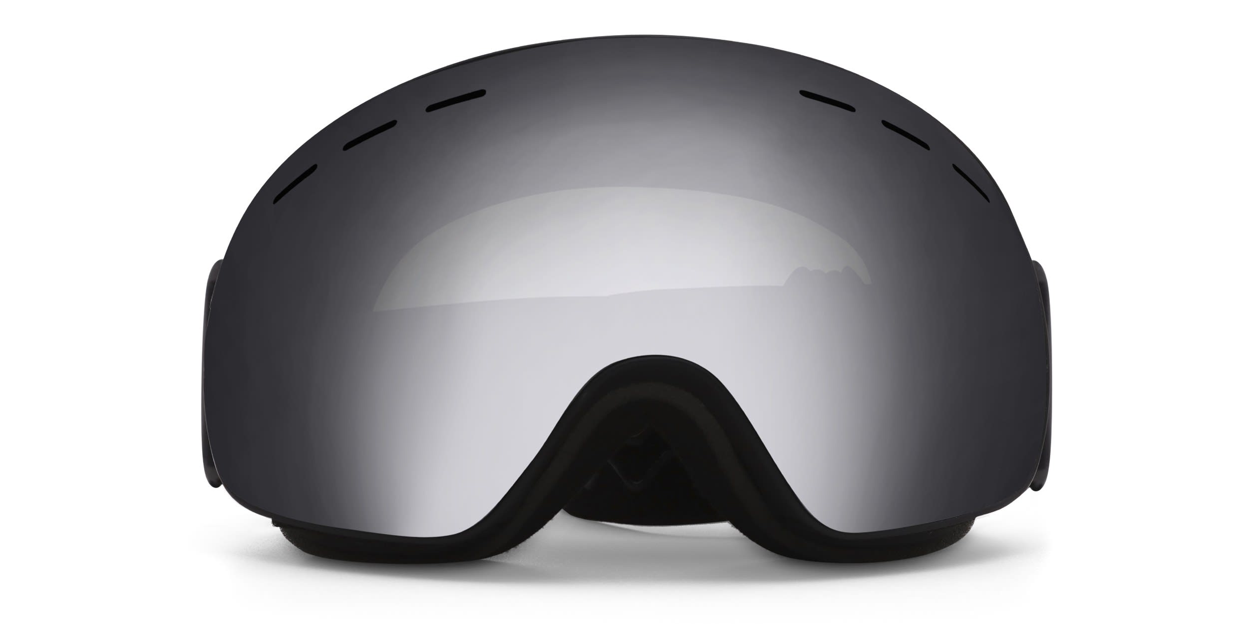 Revel Vail Ski Goggles w/Clip-in Black, Silver glasses - Black / Silver - Frontal View