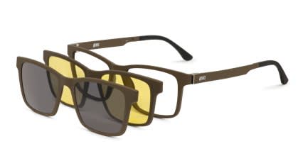 Revel Resolve Brown w/Clip-On glasses - Brown - Angle View