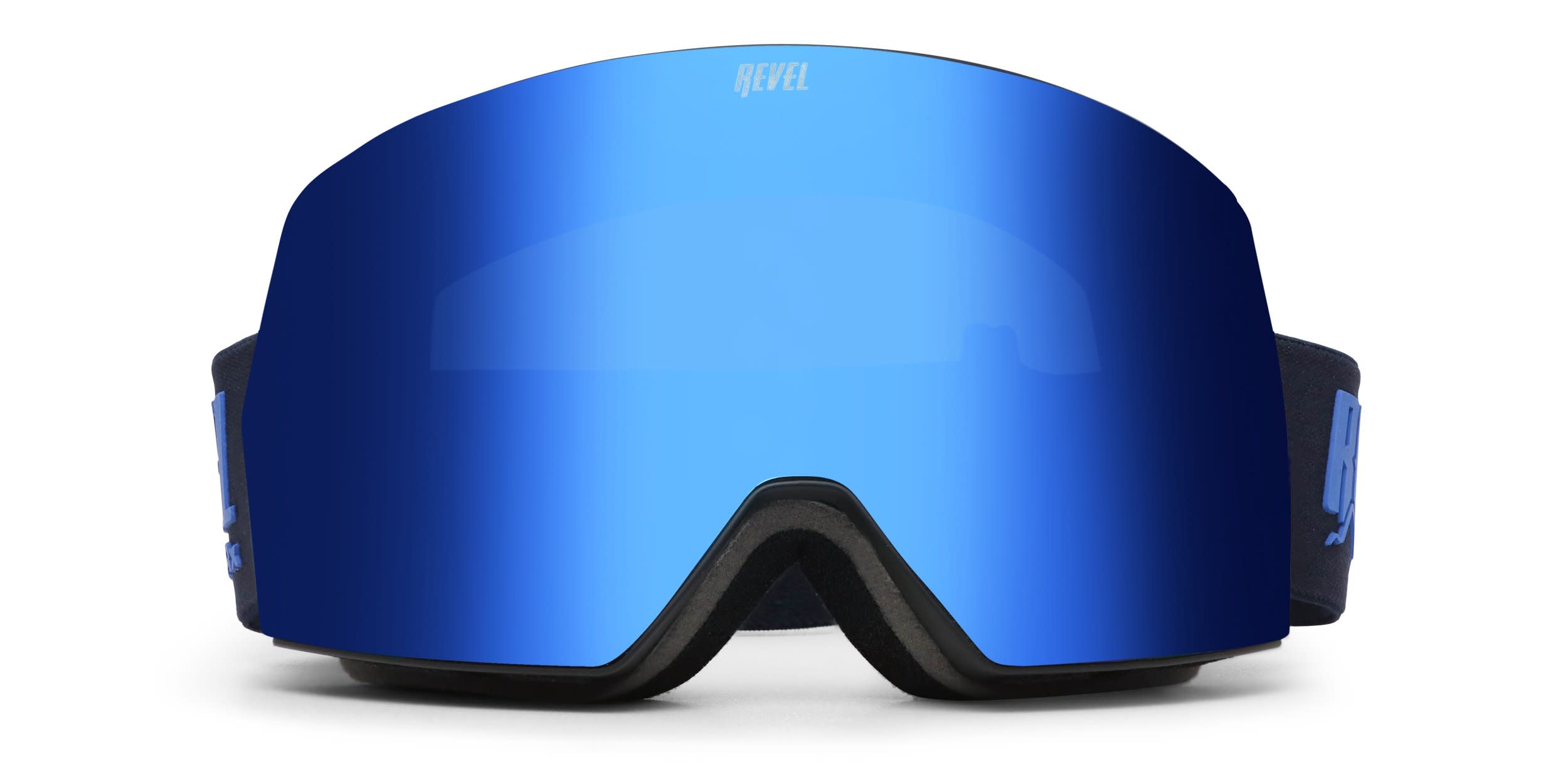 Revel Aspen Ski Goggles w/Clip-in Blue, Black glasses - Blue / Black - Frontal View