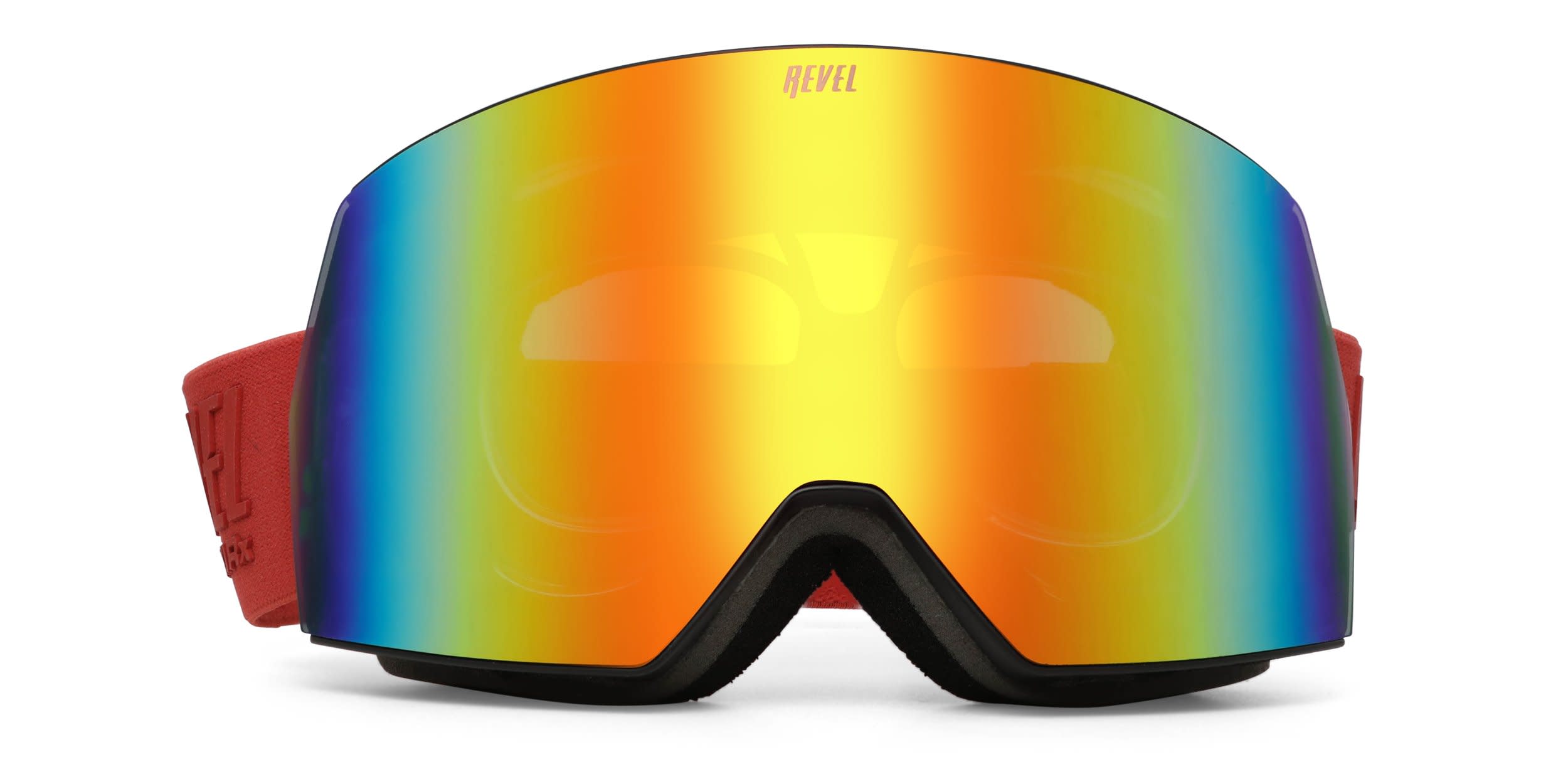 Revel Aspen Ski Goggles w/Clip-in Black, Red Ski Goggles