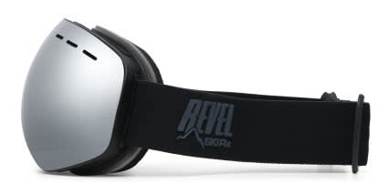 Revel Vail Ski Goggles w/Clip-in Silver, Black glasses - Silver / Black - Side View