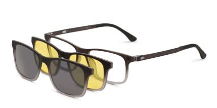 Revel Shai Gray, Clear w/Clip-On glasses - Gray / Clear - Angle View