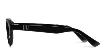 Muse Cliff w/Clip-on Shiny Black glasses - Shiny Black - Side View