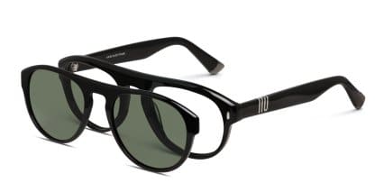 Muse Cliff w/Clip-on Shiny Black glasses - Shiny Black - Angle View