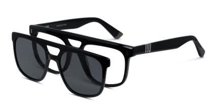 Muse El Matador w/Clip-on Shiny Black glasses - Shiny Black - Angle View