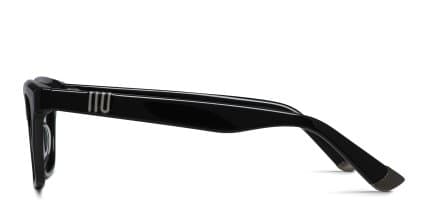 Muse Laguna w/Clip-on Shiny Black glasses - Shiny Black - Side View