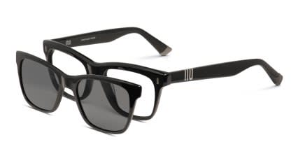Muse Laguna w/Clip-on Shiny Black glasses - Shiny Black - Angle View