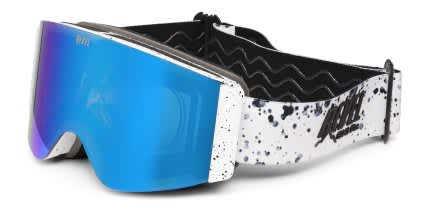 Revel Freeride Ski Goggles w/Clip-On Kids Blue, White glasses - Blue / White - Angle View