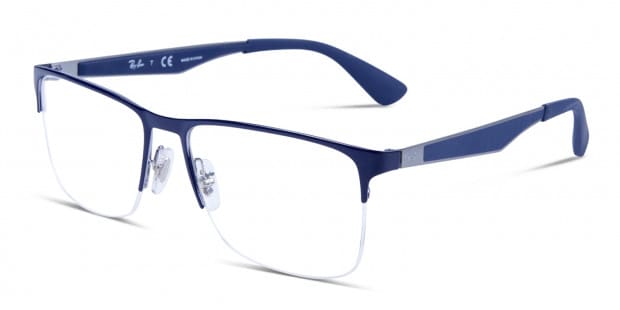 Ray Ban RX6335 Blue Gunmetal Eyeglasses Includes FREE Rx Lenses