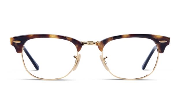 Ray-Ban RX5154 Clubmaster Tortoise/Gold/Black Prescription Eyeglasses