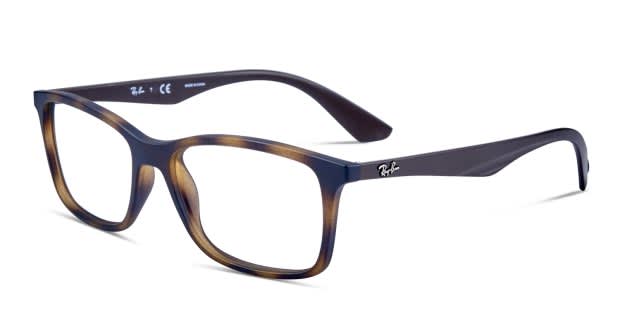 Ray-Ban RX7047 Brown/Tortoise Eyeglasses | Includes FREE Rx Lenses