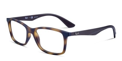 Ray-Ban RX7047 Brown w/Tortoise glasses - Brown / Tortoise - Angle View