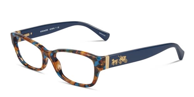 Coach HC6078 Tortoise, Blue Eyeglasses | Includes FREE Rx Lenses display picture 2