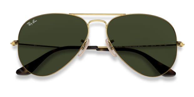 ✨美品✨Ray-Ban RB3025 Aviator Large l Ray-Ban RB3025 Aviator Large Metal Gold, Green, Tortoise Sunglasses