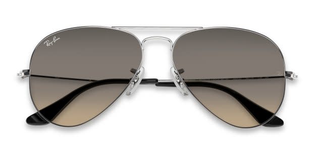 Ray-Ban RB3025 Aviator Large Metal Silver, Black Sunglasses