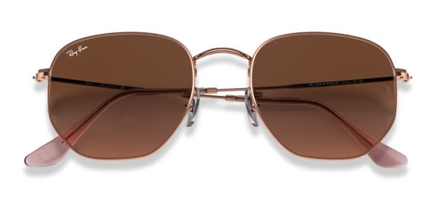 Ray-Ban RB3548N Hexagonal Brown , Gold , Pink Prescription