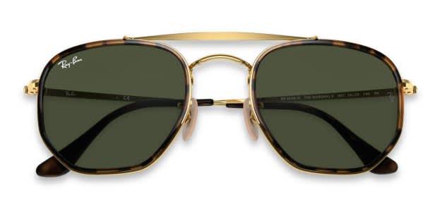 Ray-Ban RB3648M The Marshal II Tortoise/Gold/Green Sunglasses