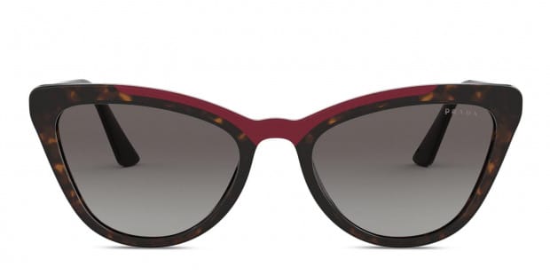 Prada PR 01VS Tortoise/Red Prescription Sunglasses