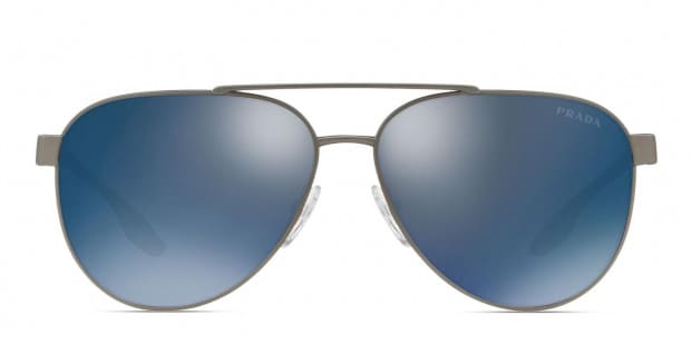 Prada PS 54TS Gunmetal Blue Prescription Sunglasses
