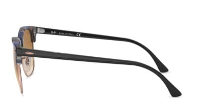 Ray-Ban RB3016 Clubmaster Purple, Tortoise, Rose Gold glasses - Purple / Tortoise / Rose Gold - Side View