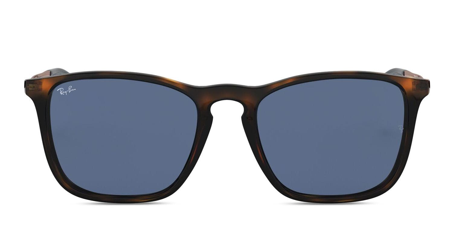 Ray-Ban Chris 4187 Brown, Tortoise, Blue glasses - Brown / Tortoise / Blue - Frontal View