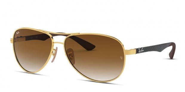 Ray Ban 8313 Gold Brown Sunglasses