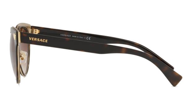 Versace Sunglasses Cat Eye Tortoise Frame Gold Medusa Face Logo w/ Brown Lenses Versace Tortoise Cat Eye Frame / Brown Gradient Lenses  main image 4