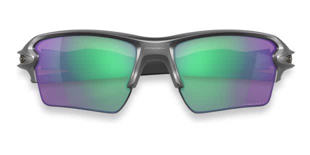 Oakley OO9188 Flak 2.0 XL gray frame with PRIZM road jade lenses