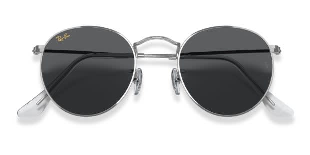 Ray-Ban RB3447 Round Metal Silver/Gray Sunglasses