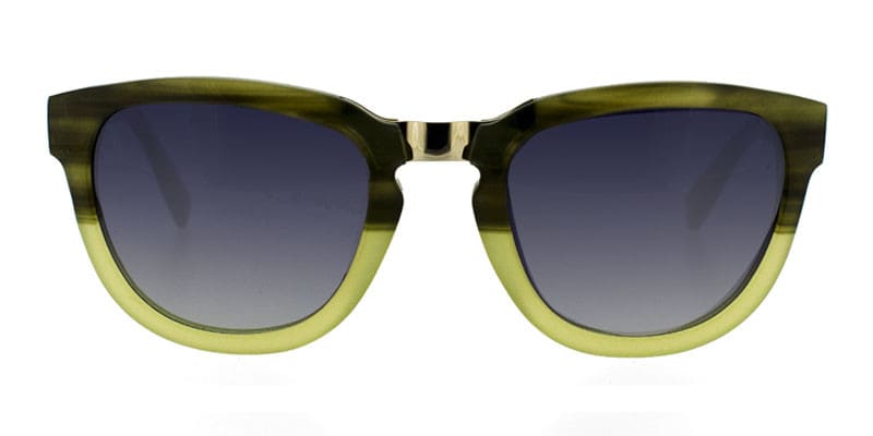 Ray BS1300 Gold w/Green Green glasses - Gold / Green - Frontal View