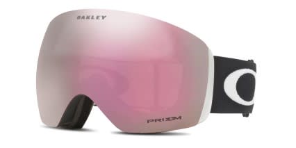 Oakley OO7050 Flight Deck Snow Goggle w/Clip-On Prizm Pink, White, Black glasses - Pink / White / Black - Angle View