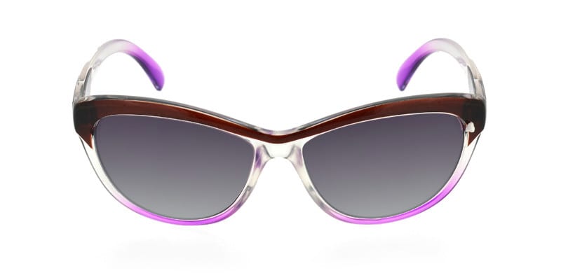 GM 139 Brown w/Purple glasses - Brown / Purple - Frontal View
