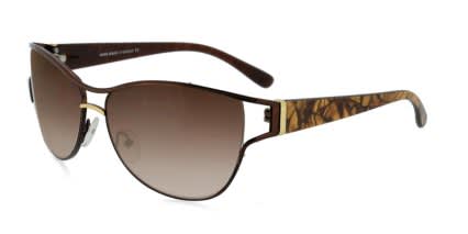 GM 147 Browb, Gold glasses - Brown / Gold - Angle View