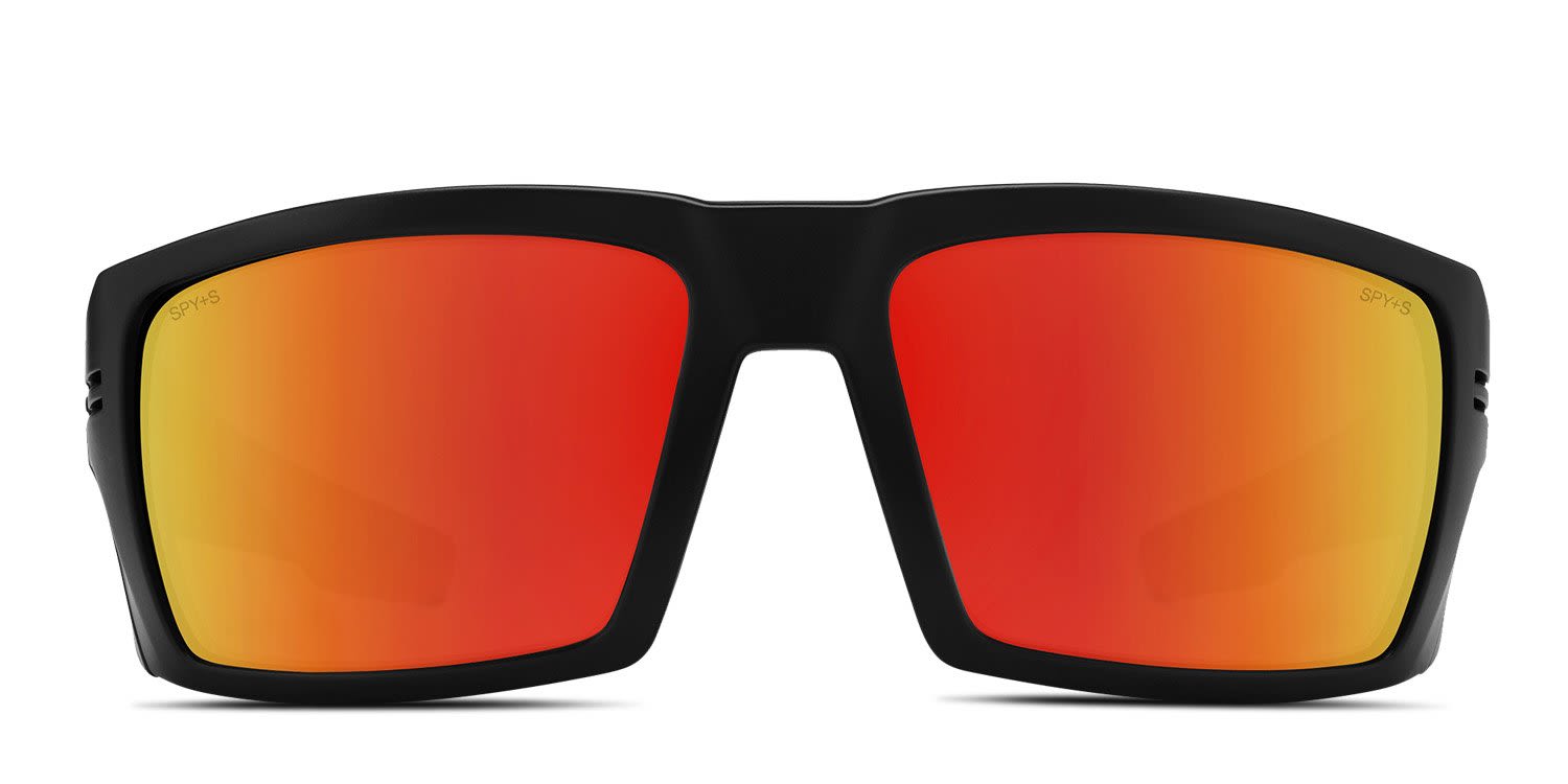 Spy Rebar ANSI Matte Black, Red glasses - Matte Black / Red - Frontal View
