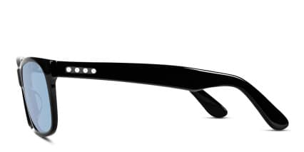 EnChroma® California Indoor Color Blind Glasses Shiny Black, Blue glasses - Blue / Shiny Black - Side View