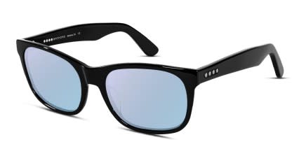 EnChroma® California Indoor Color Blind Glasses Shiny Black, Blue glasses - Blue / Shiny Black - Angle View