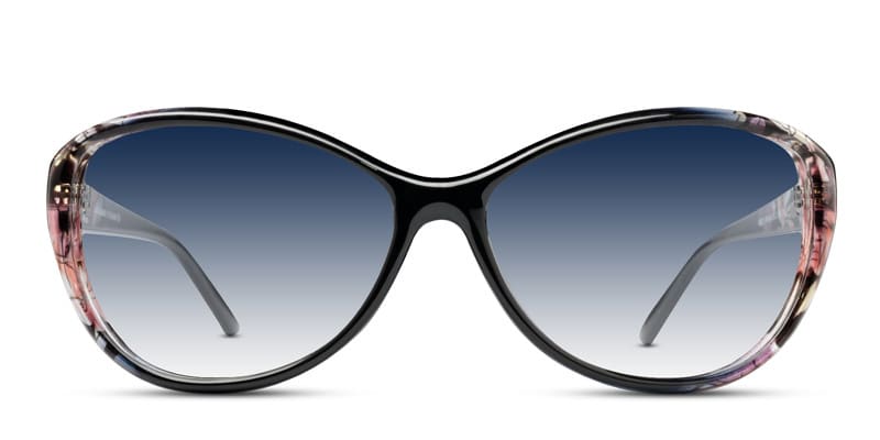 GM 176 Black w/Print NA glasses - Black - Frontal View
