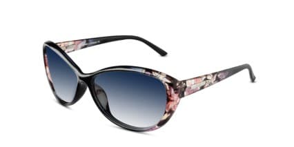 GM 176 Black w/Print NA glasses - Black - Angle View